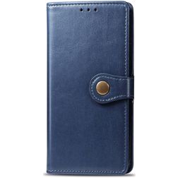 Mobigear Snap Button Housse OPPO A5 (2020) Etui Porte-Monnaie - Bleu