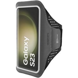 Mobiparts Comfort Fit Brassard Téléphone Samsung Galaxy S23 Brassard Coque de Sport en Neoprène - Noir