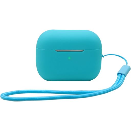 Mobigear Lanyard Coque Apple AirPods Pro 2 Coque en Silicone Souple - Turquoise