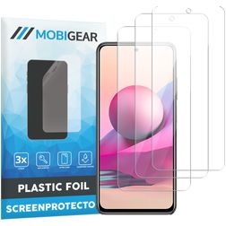 Mobigear Xiaomi Redmi Note 10S Protection d'écran Film - Compatible coque (Lot de 3)