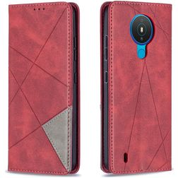 Mobigear Rhombus Slim Housse Nokia 1.4 Etui - Rouge