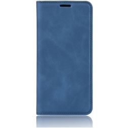 Mobigear Retro Slim OPPO A91 Étui Portefeuille - Bleu foncé