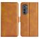 Mobigear Slim Magnet Housse Motorola Edge (2022) Etui Porte-Monnaie - Cognac