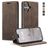 CaseMe 013 Housse iPhone 17 Etui Porte-Monnaie - Coffee