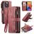 Caseme C30 Housse iPhone 14 Pro Max Etui Porte-Monnaie - Rouge