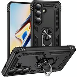 Mobigear Armor ring Coque Samsung Galaxy S26 Coque arrière Rigide Anti-Chocs avec Anneau-Support - Noir