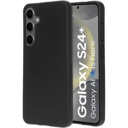 Mobiparts Classic Coque Samsung Galaxy S24 Plus Coque arrière en TPU Souple - Matt Black