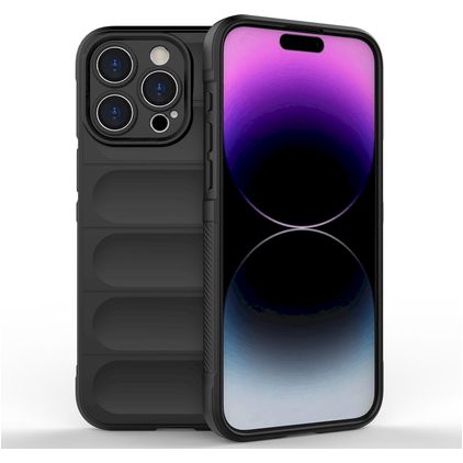 Mobigear Bumpy Coque iPhone 15 Pro Max Coque arrière en TPU Souple - Noir