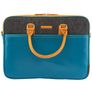 Valenta Laptop leather Sacoche Ordinateur portable en Cuir Véritable 15.6 Pouces Sacoche ordinateur + Poignée - Ocean Blue
