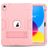 Mobigear ShieldStand Coque iPad 11 (2025) Coque arrière en Plastique rigide,Silicone + Support Amovible - Rose doré