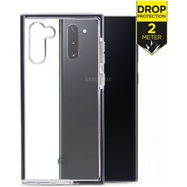 Mobilize Shatterproof Coque Samsung Galaxy Note 10 Coque arrière Rigide Anti-Chocs - Transparent / Noir