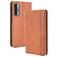 Mobigear Sensation Housse TCL 20 5G Etui Porte-Monnaie - Marron