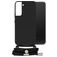 Mobilize Lanyard Gelly Samsung Galaxy S22 Coque avec cordon en TPU Souple - Noir