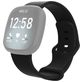 Mobigear Sport Dual Bracelet Silicone Fitbit Versa 3 Fermeture à clou et passant - Noir