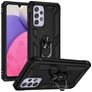 Mobigear Armor Ring Coque Samsung Galaxy A33 Coque arrière Rigide Anti-Chocs avec Anneau-Support - Noir