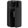 Decoded Detachable Wallet Housse iPhone 15 MagSafe Etui avec Coque Détachable en Cuir Véritable Porte-Monnaie - Noir