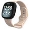 Mobigear Sport Dual Bracelet Silicone Fitbit Versa 3 Fermeture à clou et passant - Rose