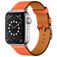 Mobigear Torino Bracelet Cuir pour Apple Watch Fermeture boucle ardillon - 42/41/40/38 mm - Orange
