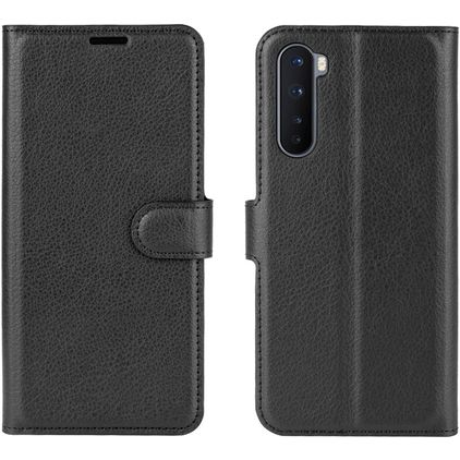 Mobigear Classic Housse OnePlus Nord Etui Porte-Monnaie - Noir