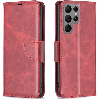 Mobigear Excellent Housse Samsung Galaxy S24 Ultra Etui Porte-Monnaie - Rouge