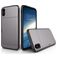 Mobigear Card Coque iPhone X Coque arrière Rigide Anti-Chocs avec Porte-Cartes - Gris