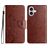 Mobigear Flowers Housse iPhone 16 Etui Porte-Monnaie - Marron