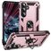 Mobigear Armor ring Coque Samsung Galaxy S25 FE Coque arrière Rigide Anti-Chocs avec Anneau-Support - Rose doré