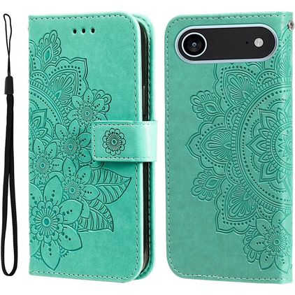 Mobigear Flowers Housse iPhone Air Etui Porte-Monnaie - Vert