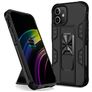 Mobigear Armor Stand Coque iPhone 12 Pro Max Coque arrière Rigide Anti-Chocs avec Support Amovible - Noir