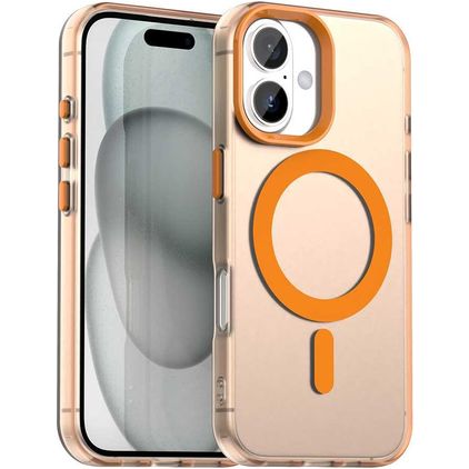 Mobigear Shockproof Coque iPhone 18 MagSafe Coque arrière Rigide - Orange