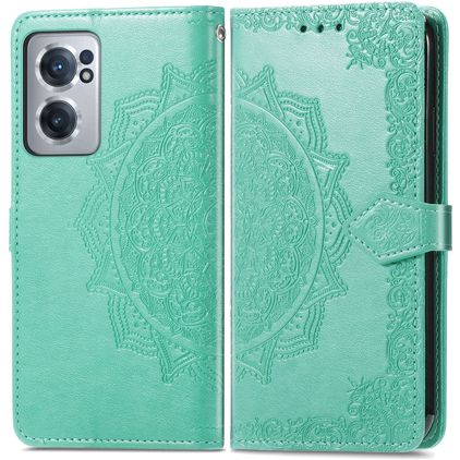 Mobigear Mandala Housse OnePlus Nord CE 2 Etui Porte-Monnaie - Vert