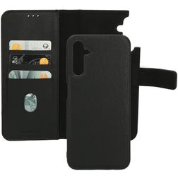 Mobiparts Housse Samsung Galaxy A14 Etui en Cuir Véritable Porte-Monnaie - Noir