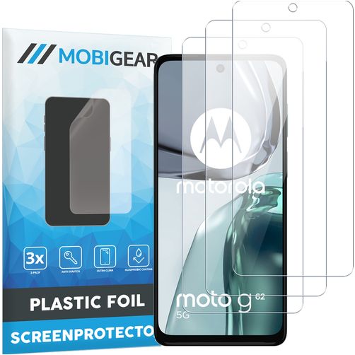 Mobigear Motorola Moto G62 Protection d'écran Film - Compatible coque (Lot de 3)
