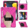 Mobigear SureGrip XGuard Coque iPad 8 (2020) Coque arrière en Plastique rigide,Silicone + Porte-crayon + Bandoulière + Support Amovible - Rose