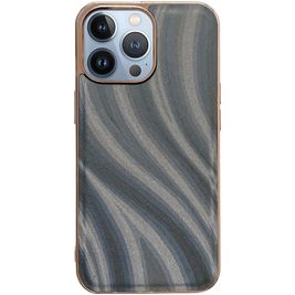 Mobigear Wavy Coque iPhone 14 Pro Coque arrière Rigide - Argent