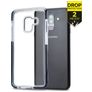 Mobilize Shatterproof Samsung Galaxy A8 (2018) Plastique rigide Coque arrière Antichoc - Transparent / Noir