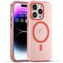 Mobigear Shockproof Coque iPhone 16 Pro MagSafe Coque arrière en TPU Souple - Rouge