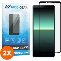 Mobigear Premium Sony Xperia 10 II Verre trempé Protection d'écran - Compatible coque - Noir (Lot de 2)
