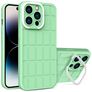 Mobigear Cube Coque iPhone 14 Pro Max Coque arrière Rigide avec Support Amovible - Vert