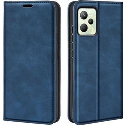 Mobigear Retro Slim Realme C35 Étui Portefeuille - Bleu foncé