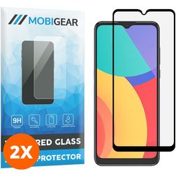 Mobigear Premium HTC Desire 21 Pro Verre trempé Protection d'écran - Compatible Coque - Noir (Lot de 2)