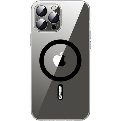 Valenta Coque Transparente iPhone 14 Pro Max MagSafe Coque arrière en Verre trempé - Transparent