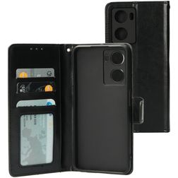 Mobiparts Classic Wallet Housse OPPO A57s Etui Porte-Monnaie - Noir