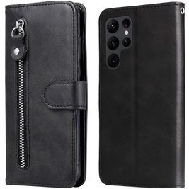 Mobigear Zipper Housse Samsung Galaxy S23 Ultra Etui Porte-Monnaie - Noir Mobigear Zipper Housse Samsung Galaxy S23 Ultra Etui Porte-Monnaie - Noir
