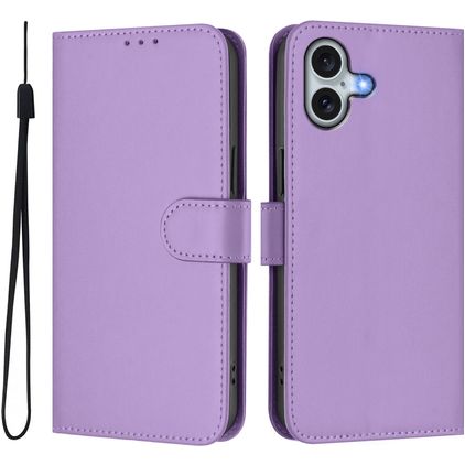 Mobigear Urban Wallet Housse iPhone 16 Plus Etui Porte-Monnaie - Violet