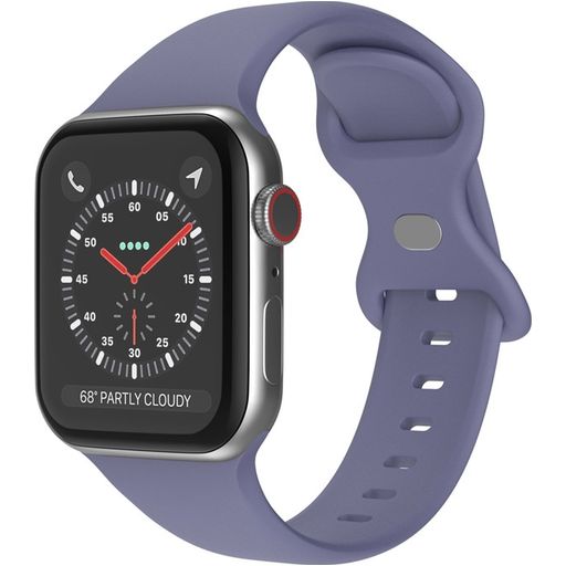 Mobigear Sport Dual Bracelet Silicone Apple Watch Fermeture à clou et passant - 42/41/40/38 mm - Bleu