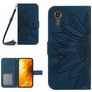 Mobigear Sunflower Housse Samsung Galaxy Xcover 7 Etui Porte-Monnaie - Bleu Marin