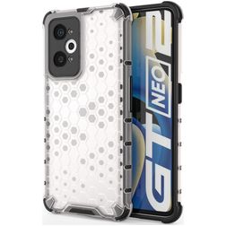 Mobigear Honeycomb Coque Realme GT Neo 3T Coque arrière Rigide Anti-Chocs - Blanc