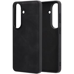 Mobiparts Classic Coque Samsung Galaxy S26 MagSafe Coque arrière en TPU,Similicuir - Graphite Black