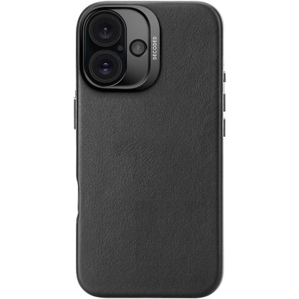Decoded Coque iPhone 16 MagSafe Coque arrière en Cuir Véritable - Noir
